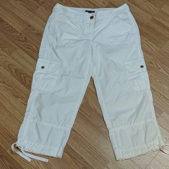Tommy Hilfiger White Cargo Pants  Size 6 - Picture 4 of 12